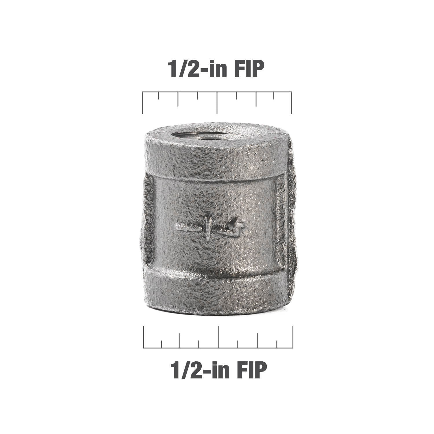 slide 5 of 6, RELIABILT 1/2-in Black Iron Coupling Fitting, 1 ct