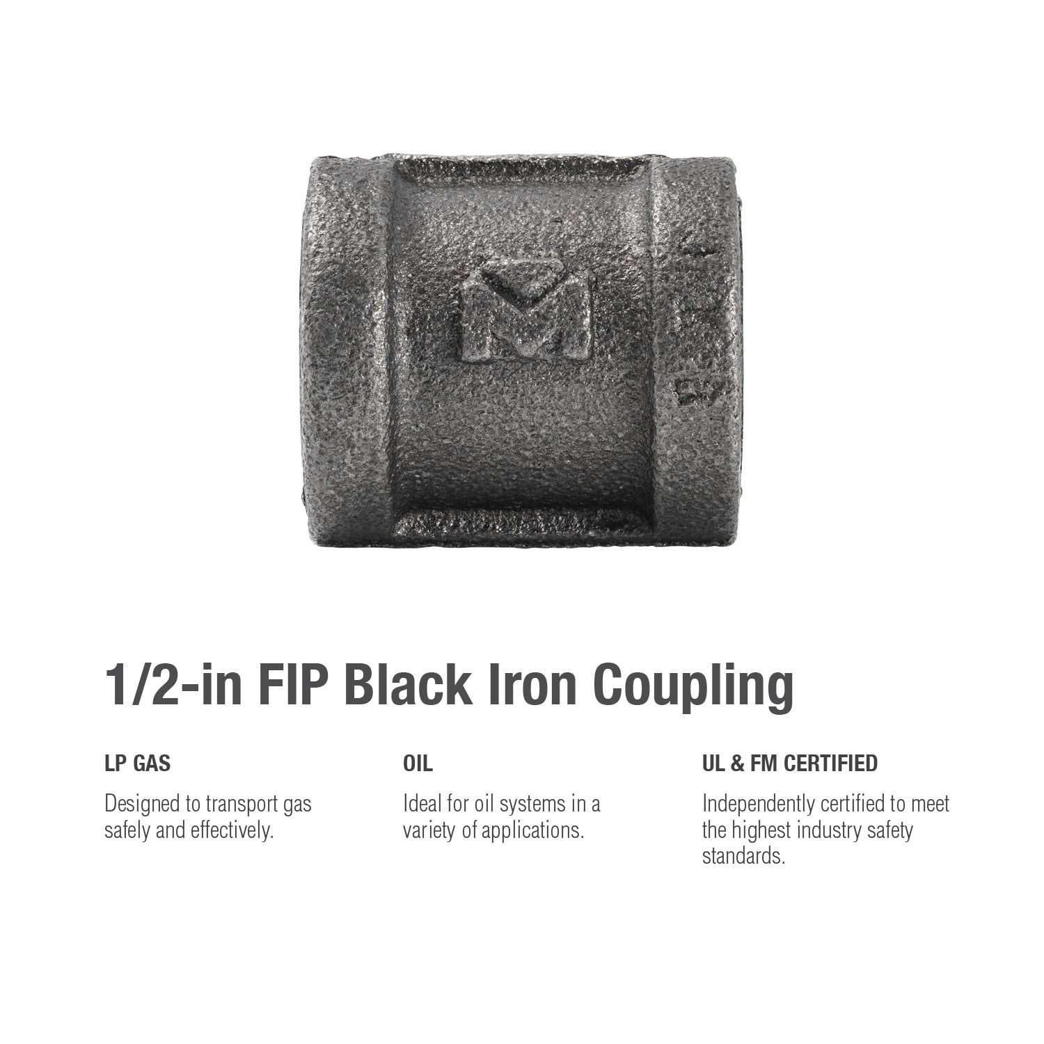slide 6 of 6, RELIABILT 1/2-in Black Iron Coupling Fitting, 1 ct