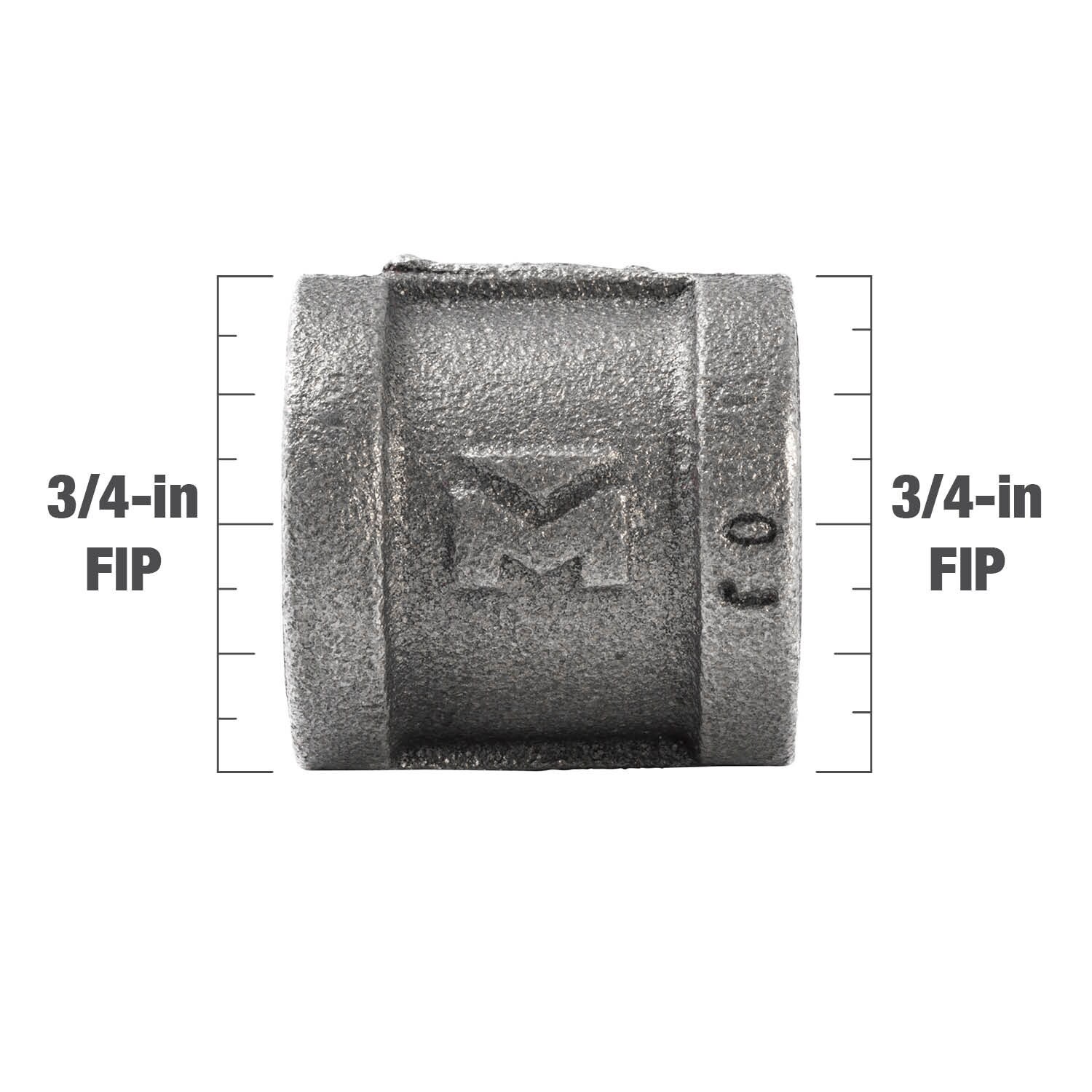 slide 5 of 6, RELIABILT 3/4-in Black Iron Coupling Fitting, 1 ct