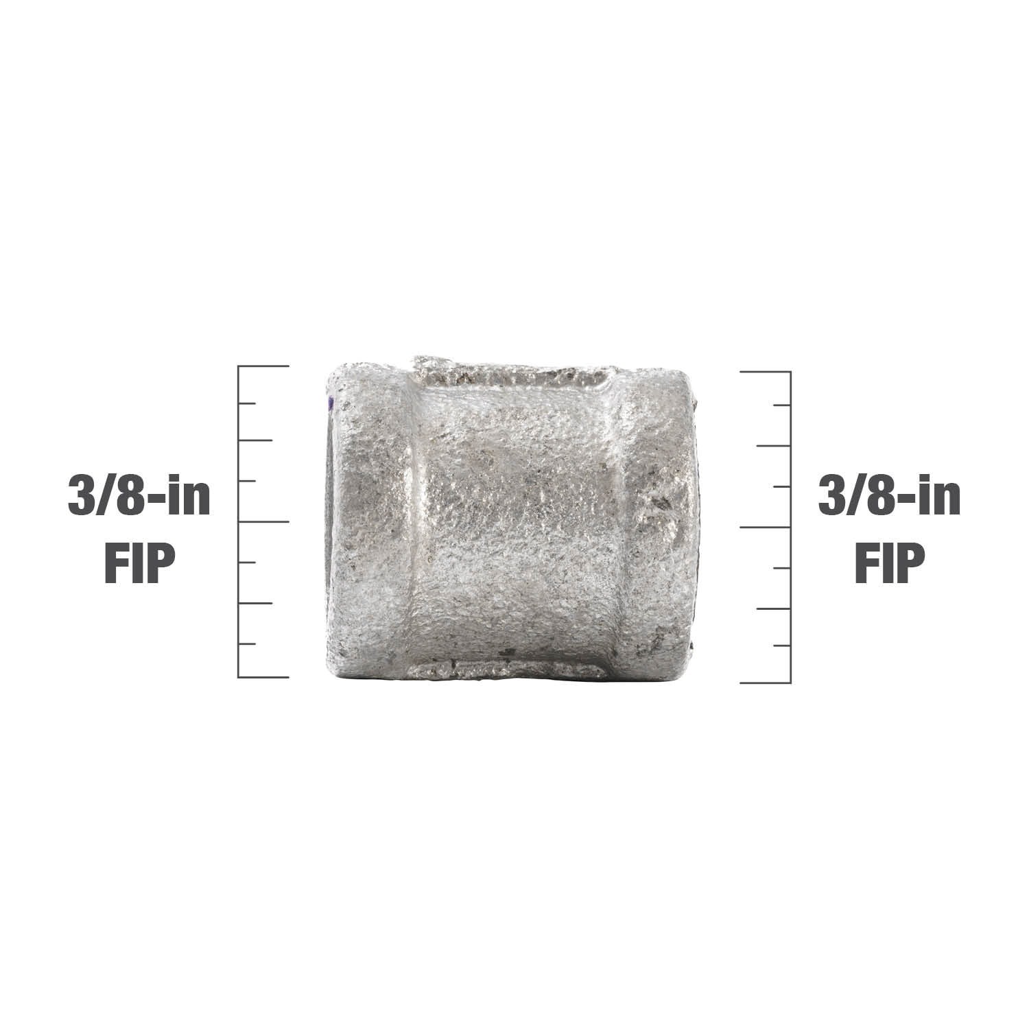 slide 4 of 6, RELIABILT 3/8-in Galvanized Coupling, 1 ct