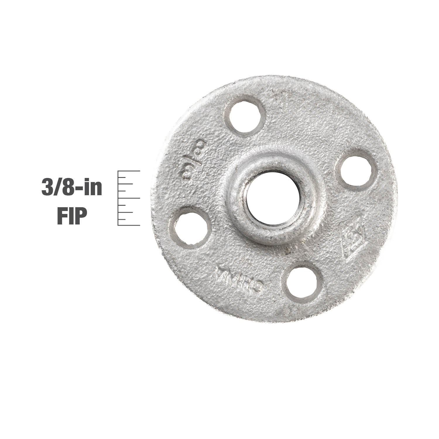 slide 4 of 6, RELIABILT 3/8-in Galvanized Floor Flange, 1 ct