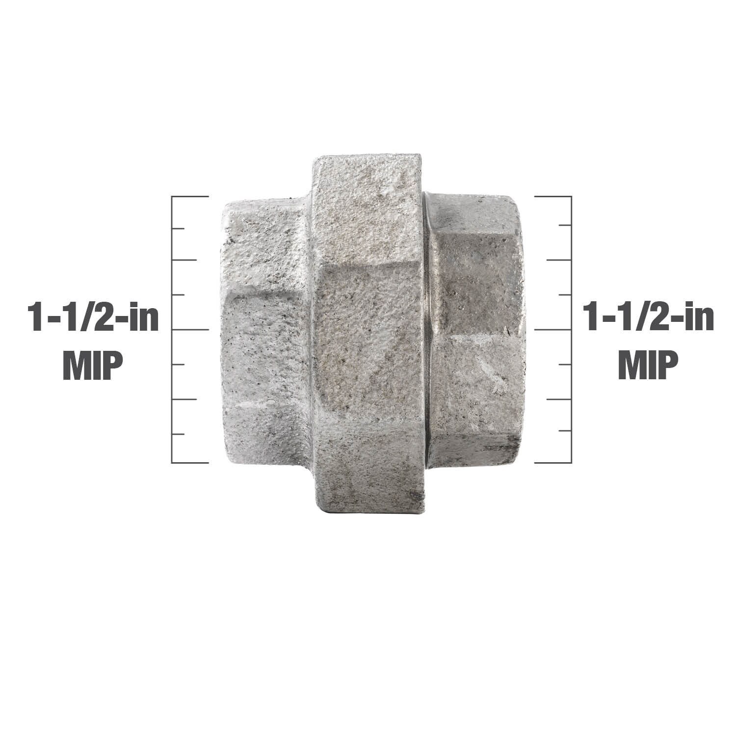 slide 4 of 6, RELIABILT 1-1/2-in Galvanized Union, 1 ct