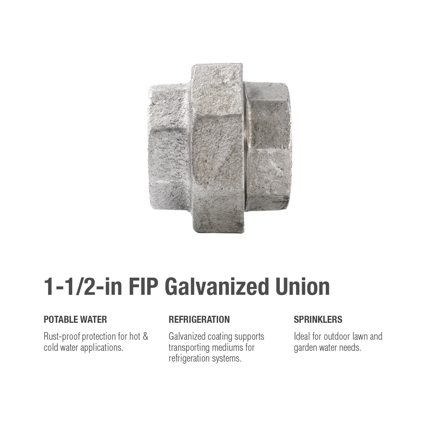 slide 5 of 6, RELIABILT 1-1/2-in Galvanized Union, 1 ct