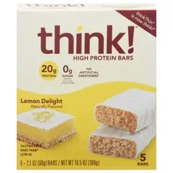 think! Lemon Delight High Protein Bars 5 - 2.1 oz Bars