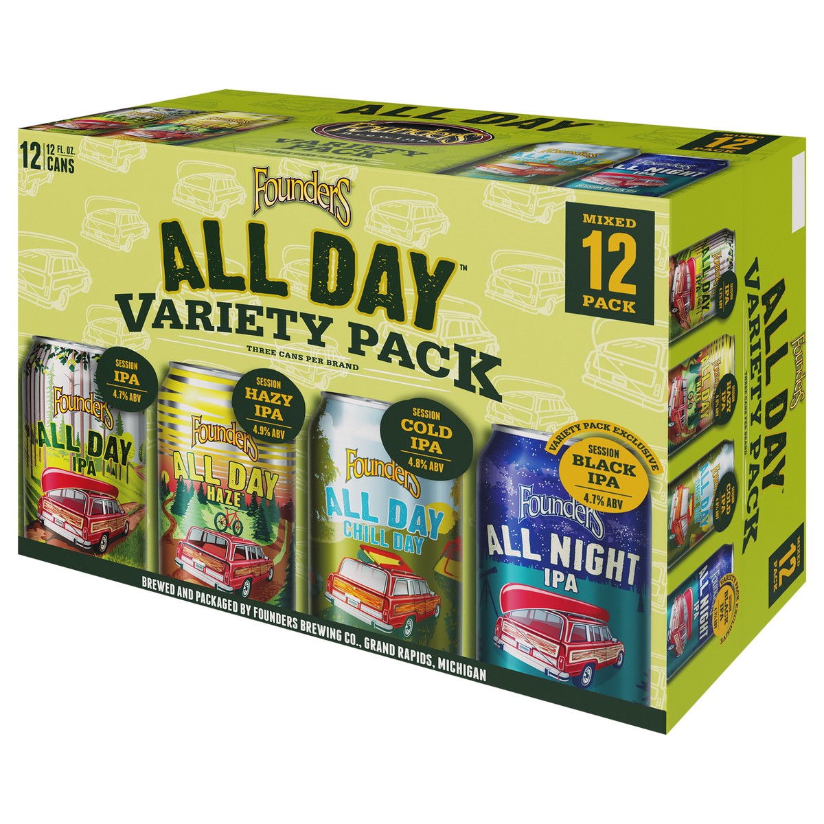 slide 3 of 9, Founders Brewing Co. All Day Variety, 12 ct; 12 oz