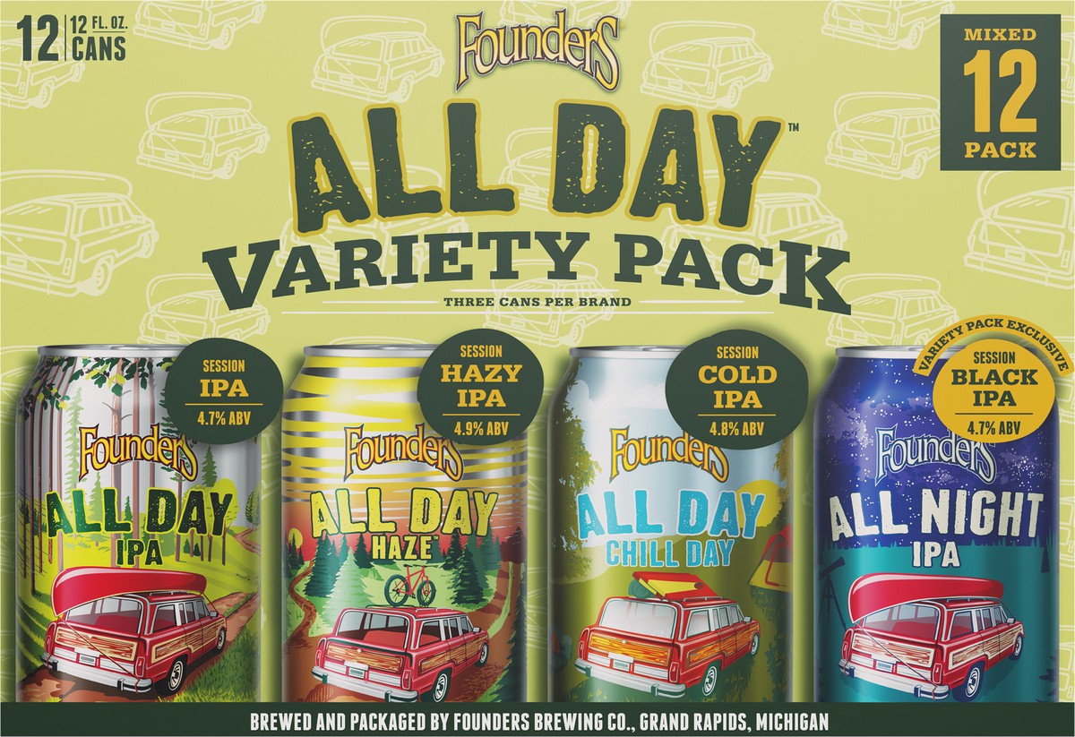 slide 9 of 9, Founders Brewing Co. All Day Variety, 12 ct; 12 oz