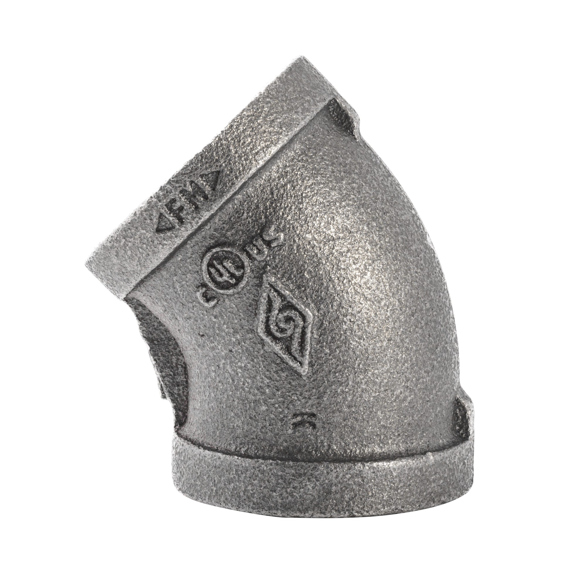 slide 2 of 6, RELIABILT 1-in 45 Black Iron Elbow Fitting, 1 ct