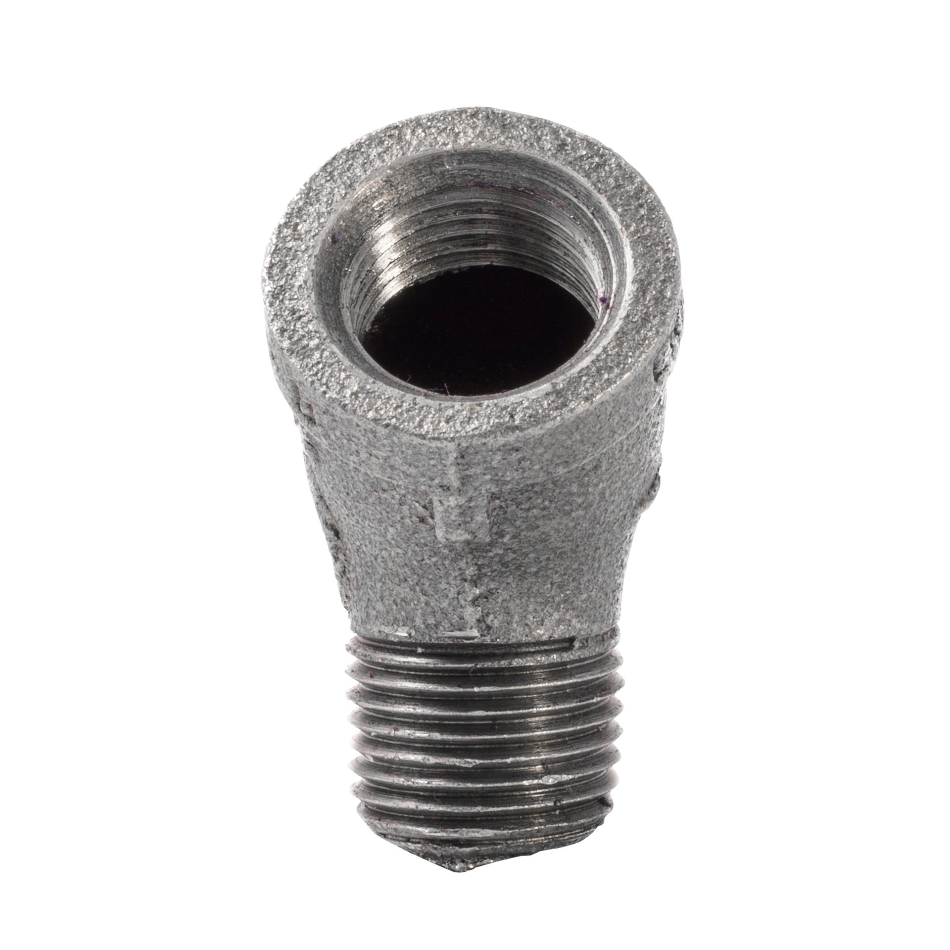 slide 3 of 6, RELIABILT 1/2-in 45 Black Iron Street Elbow Fitting, 1 ct