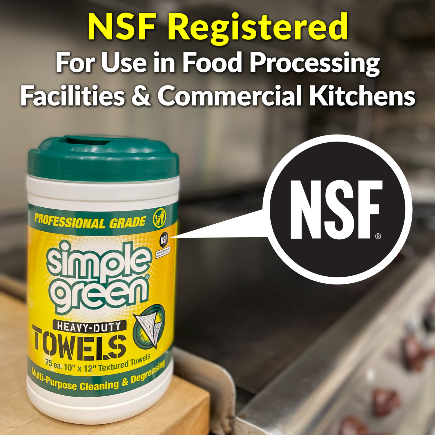 slide 4 of 4, Simple Green Heavy Duty Wipes Part number 25843, 75 ct