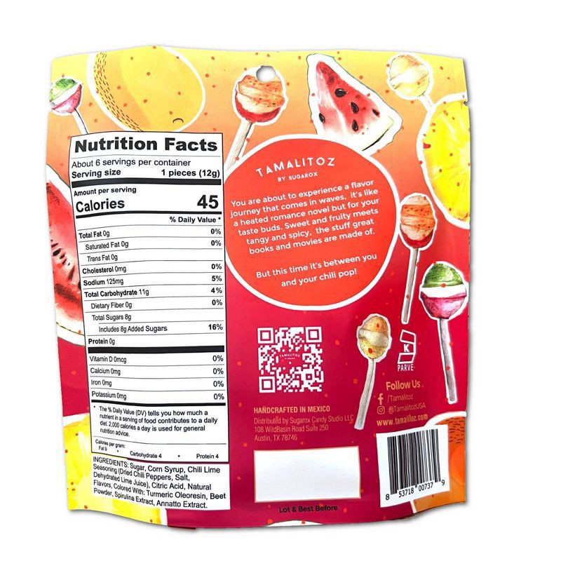 slide 2 of 3, Tamalitoz Chili Pops Lollipops 2.75 oz, 2.75 oz