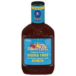 Famous Dave's Sugar Free Mild Smoky + Sweet BBQ Sauce 18 oz