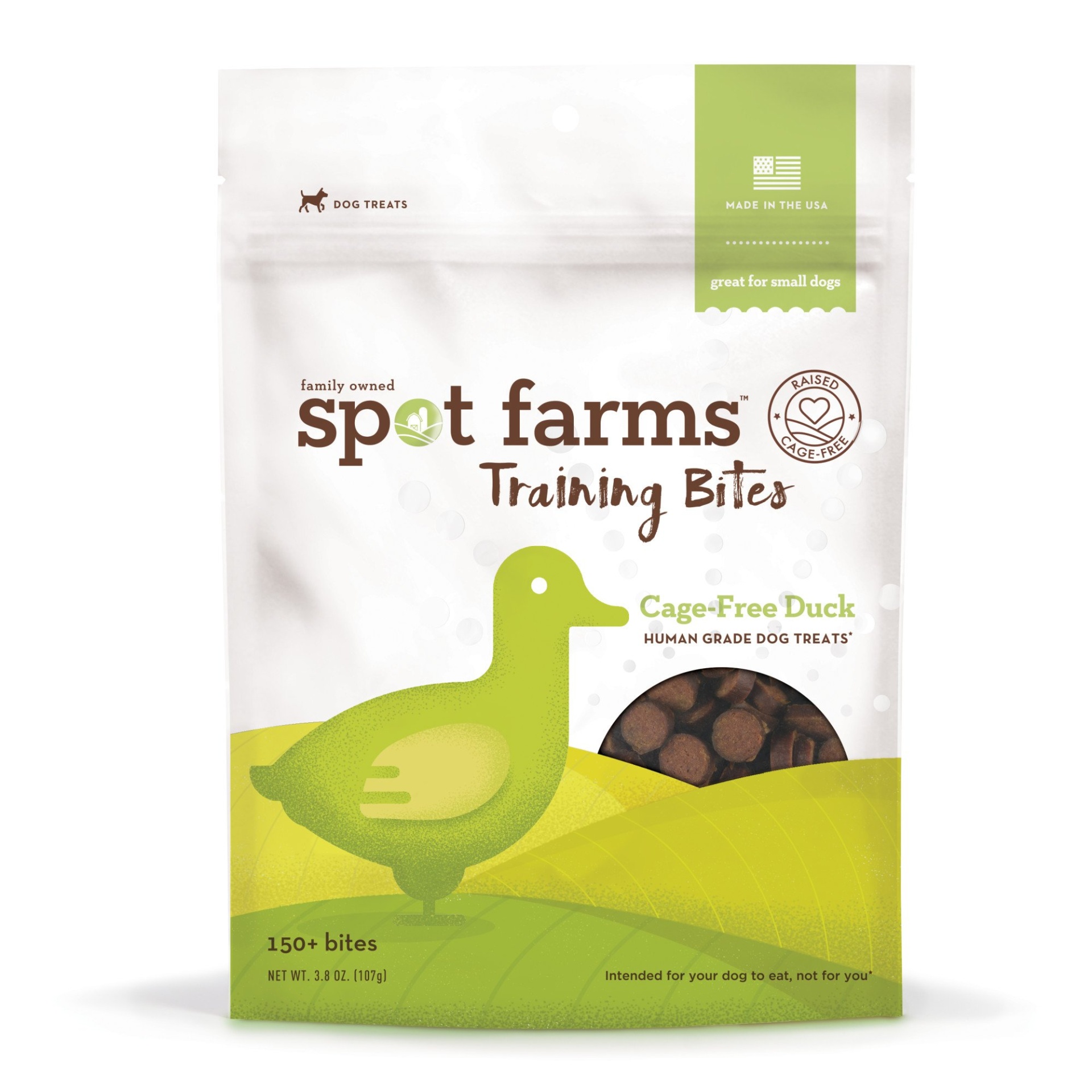 slide 1 of 1, Spot Farms Duck Training Bites Human Grade Dog Treats, 3.8 oz