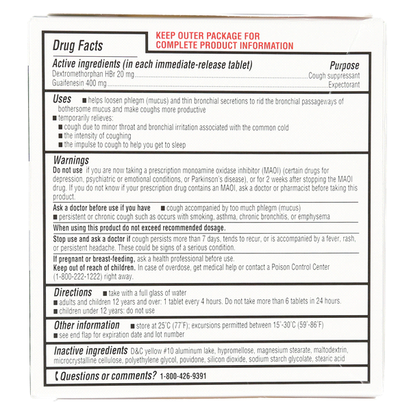 slide 8 of 9, Meijer Mucus Relief DM Tablets, 60 ct