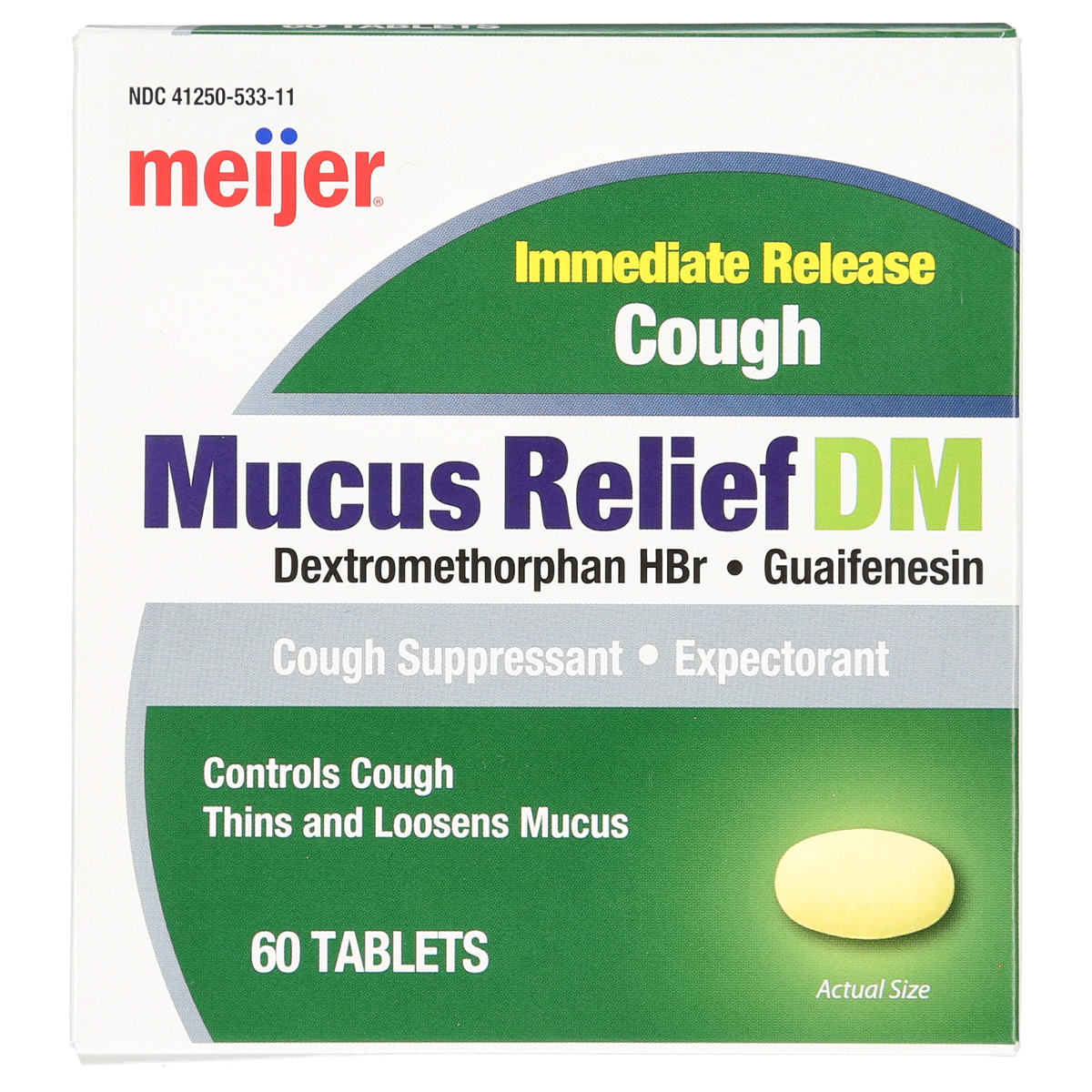 slide 1 of 6, Meijer Mucus Relief DM Tablets, 60 ct