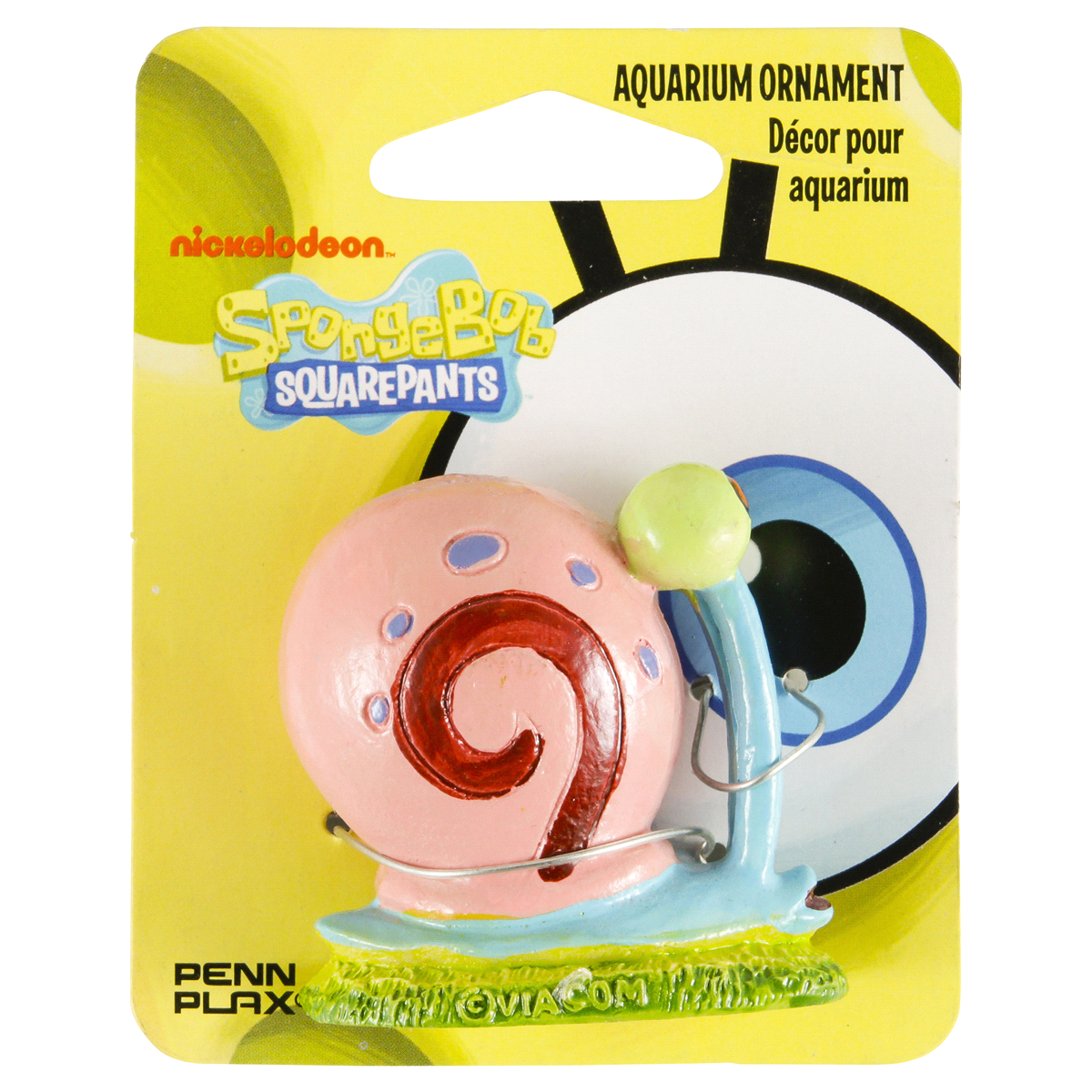 slide 1 of 2, Penn-Plax Penn Plax SpongeBob Gary Aquarium Ornament, 1 ct