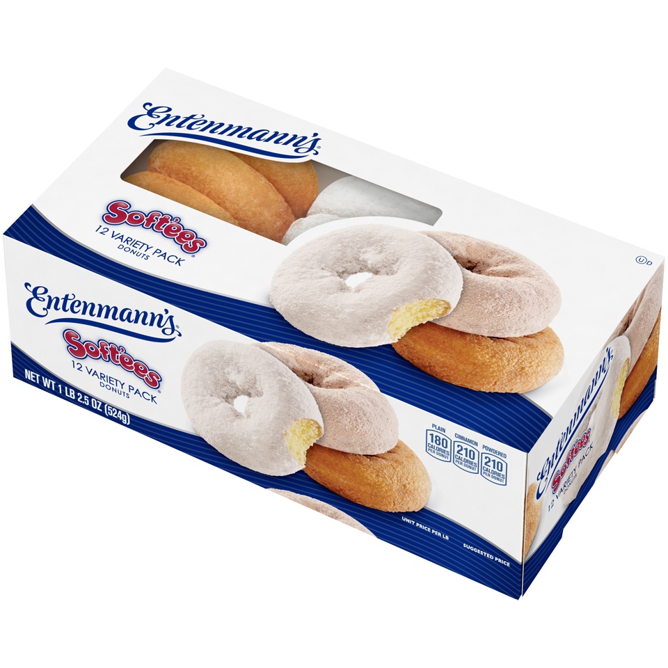 slide 7 of 9, Entenmann's Soft'ees Variety Pack Donuts, 12 count, 18.5 oz, 12 ct