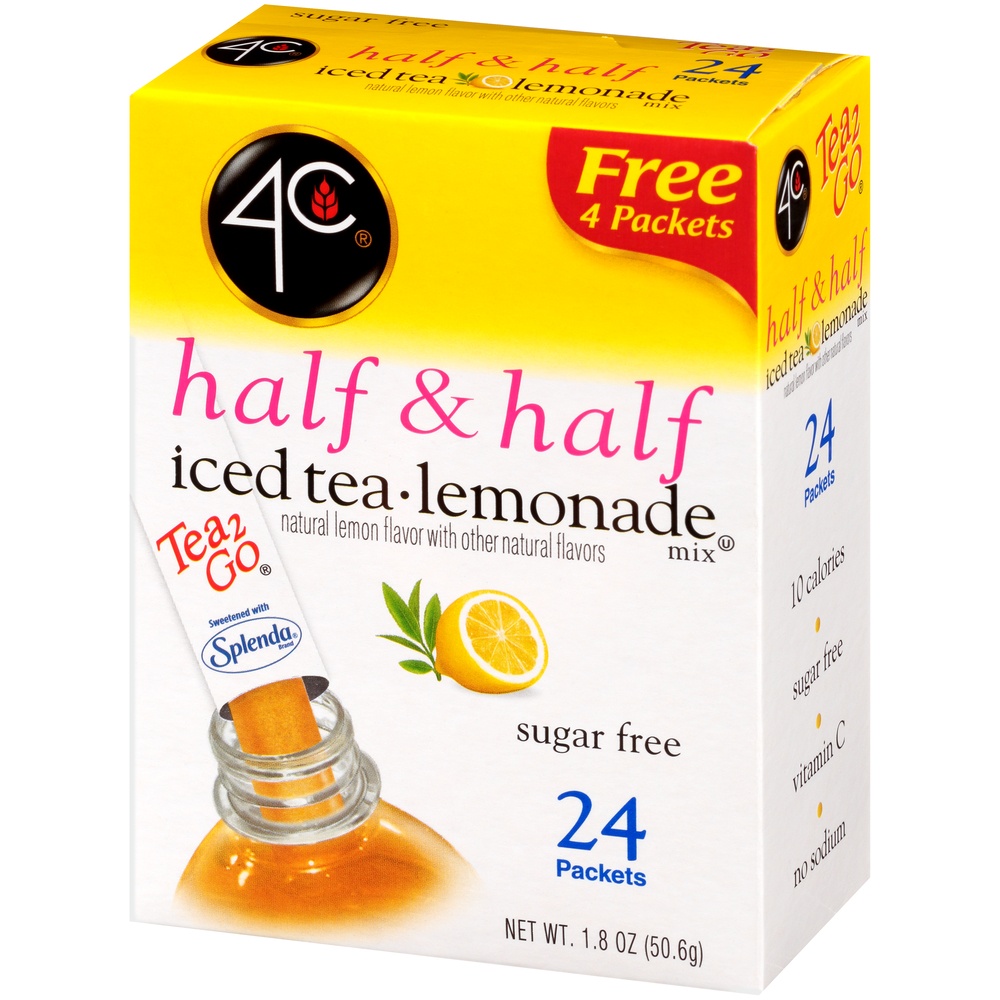 slide 2 of 8, 4C Totally Light Tea 2 Go Half and Half Lemonade, 20 ct