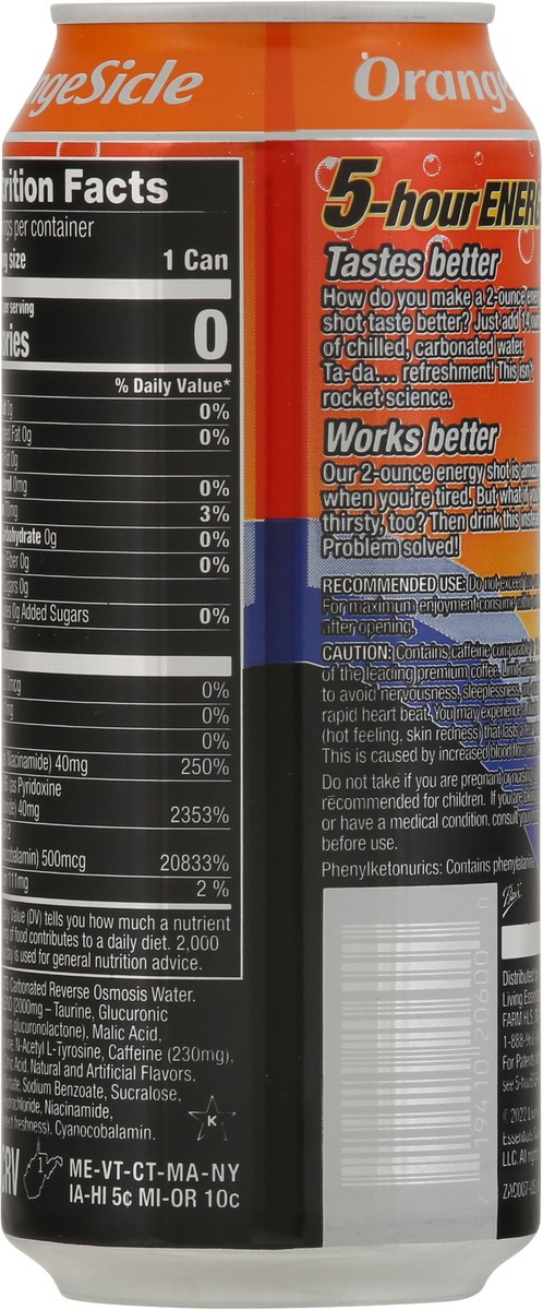slide 9 of 9, 5-Hour Energy Extra Strength OrangeSicle Flavor Carbonated Beverage - 16 fl oz, 16 fl oz