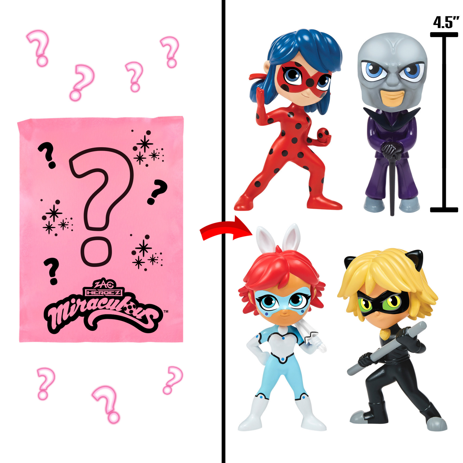 slide 3 of 5, Miraculous Magic Heroez Shake Surprise, 1 ct