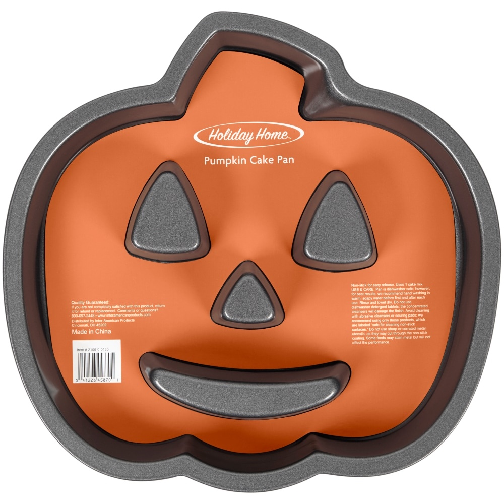 slide 1 of 1, Holiday Home Jack-O-Lantern Cake Pan, 1 ct