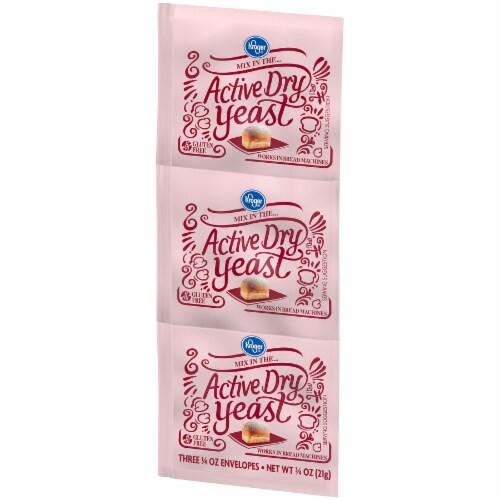 slide 2 of 4, Kroger Active Dry Yeast, 3 ct; 0.25 oz