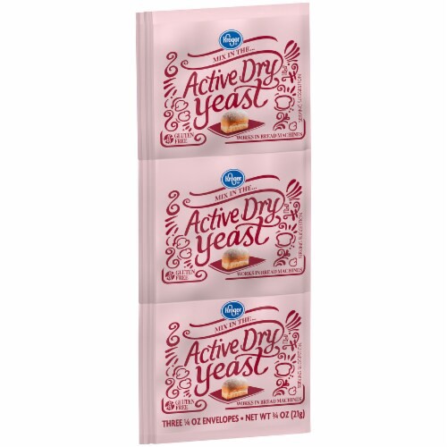 slide 4 of 4, Kroger Active Dry Yeast, 3 ct; 0.25 oz
