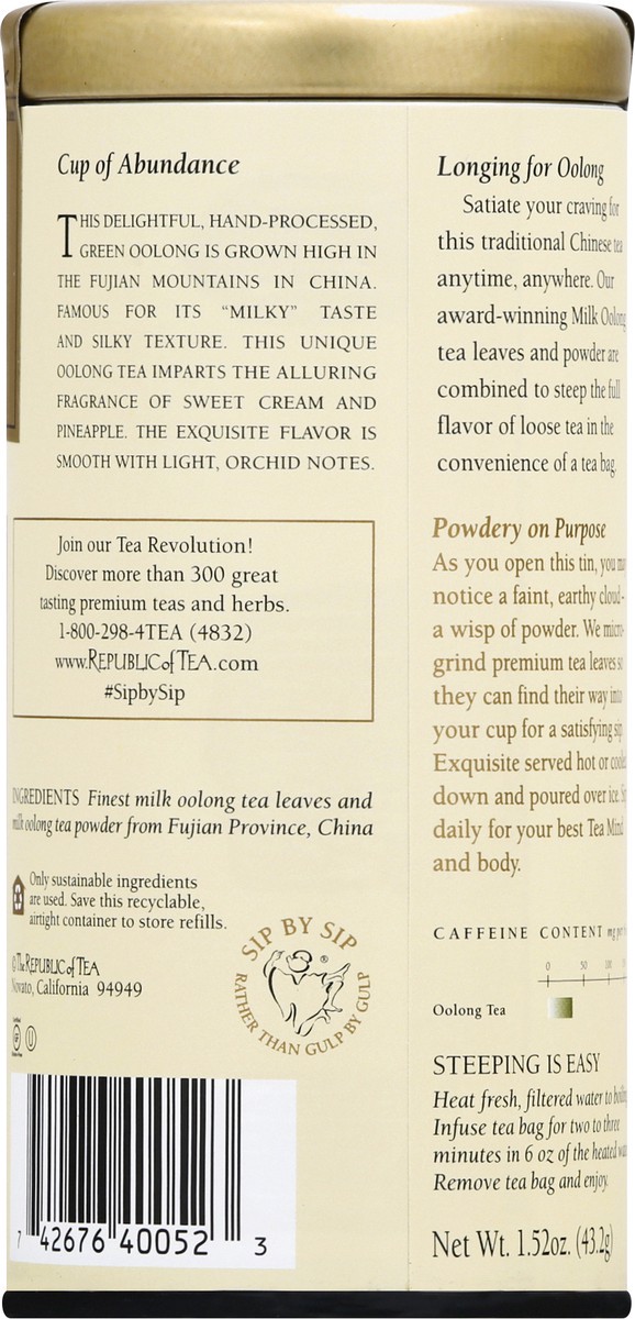slide 3 of 9, The Republic of Tea Bags Oolong Tea - 36 ct, 36 ct