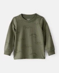 Carter's Baby Boy Dinosaur Print Long-Sleeve Tee - Green - 12M