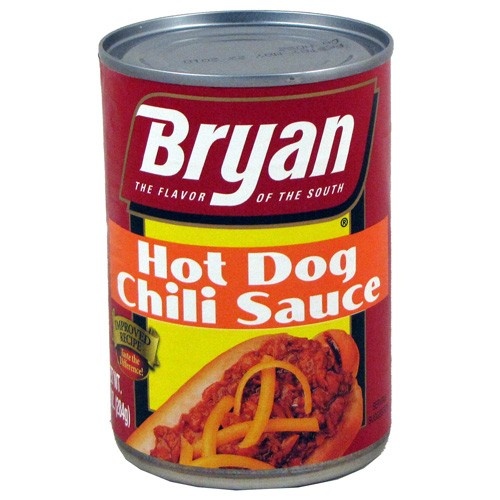 slide 1 of 1, Bryan Hot Dog Chili, 10 oz