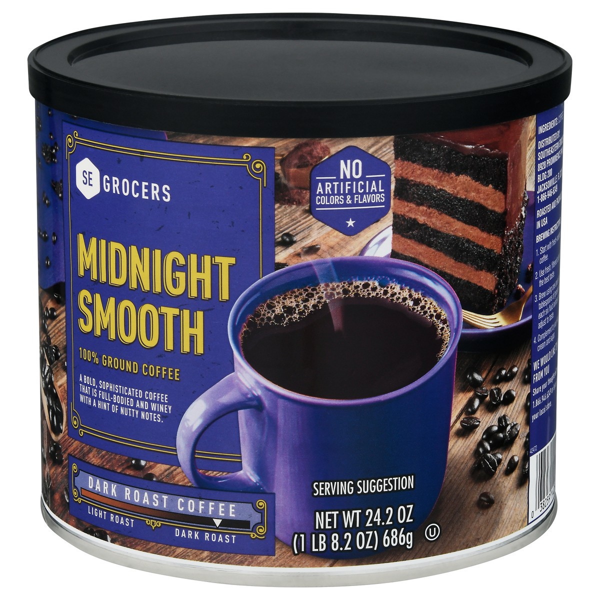 slide 5 of 9, SE Grocers Midnight Smooth- 24 oz, 24 oz