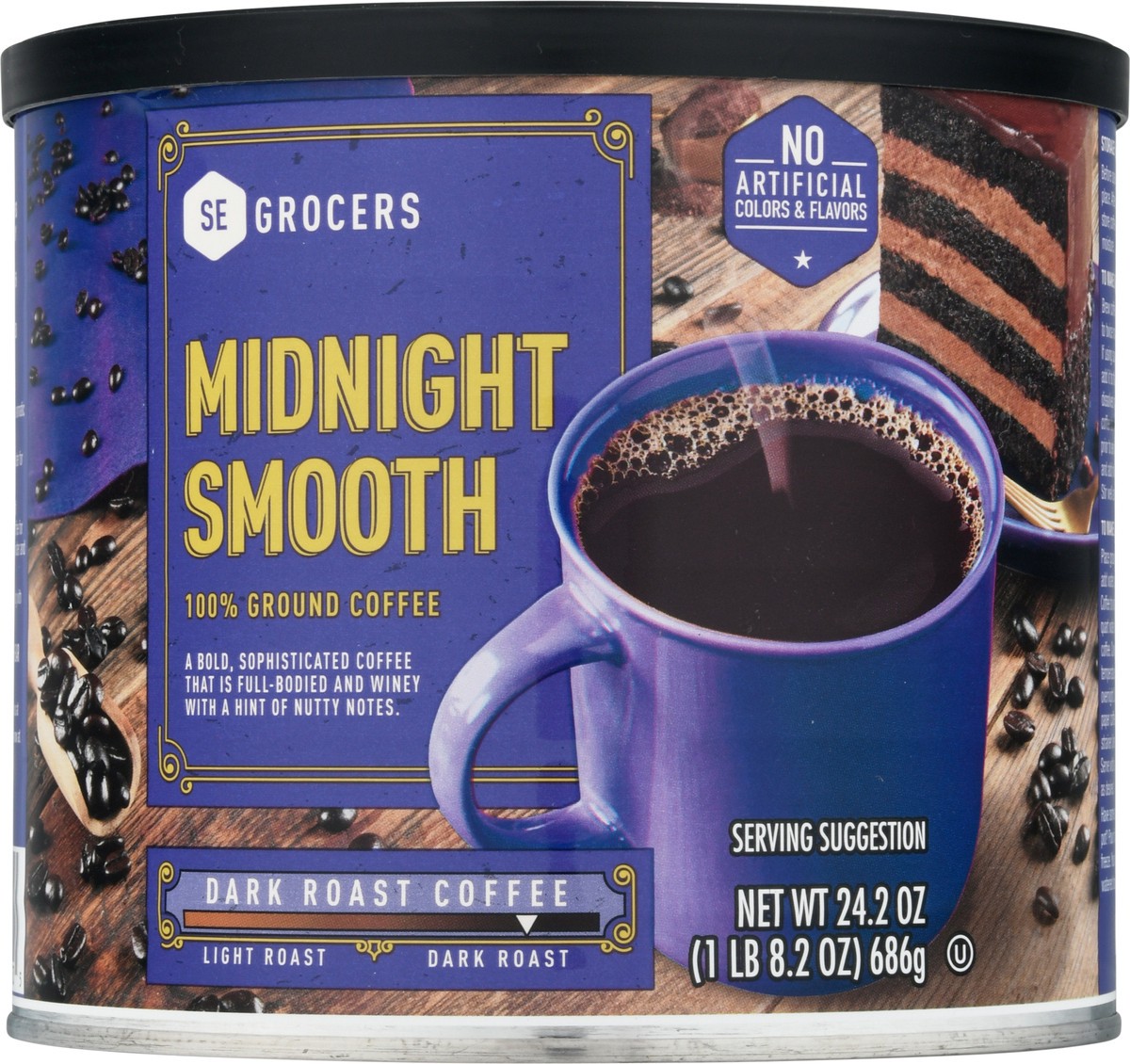 slide 3 of 9, SE Grocers Midnight Smooth- 24 oz, 24 oz