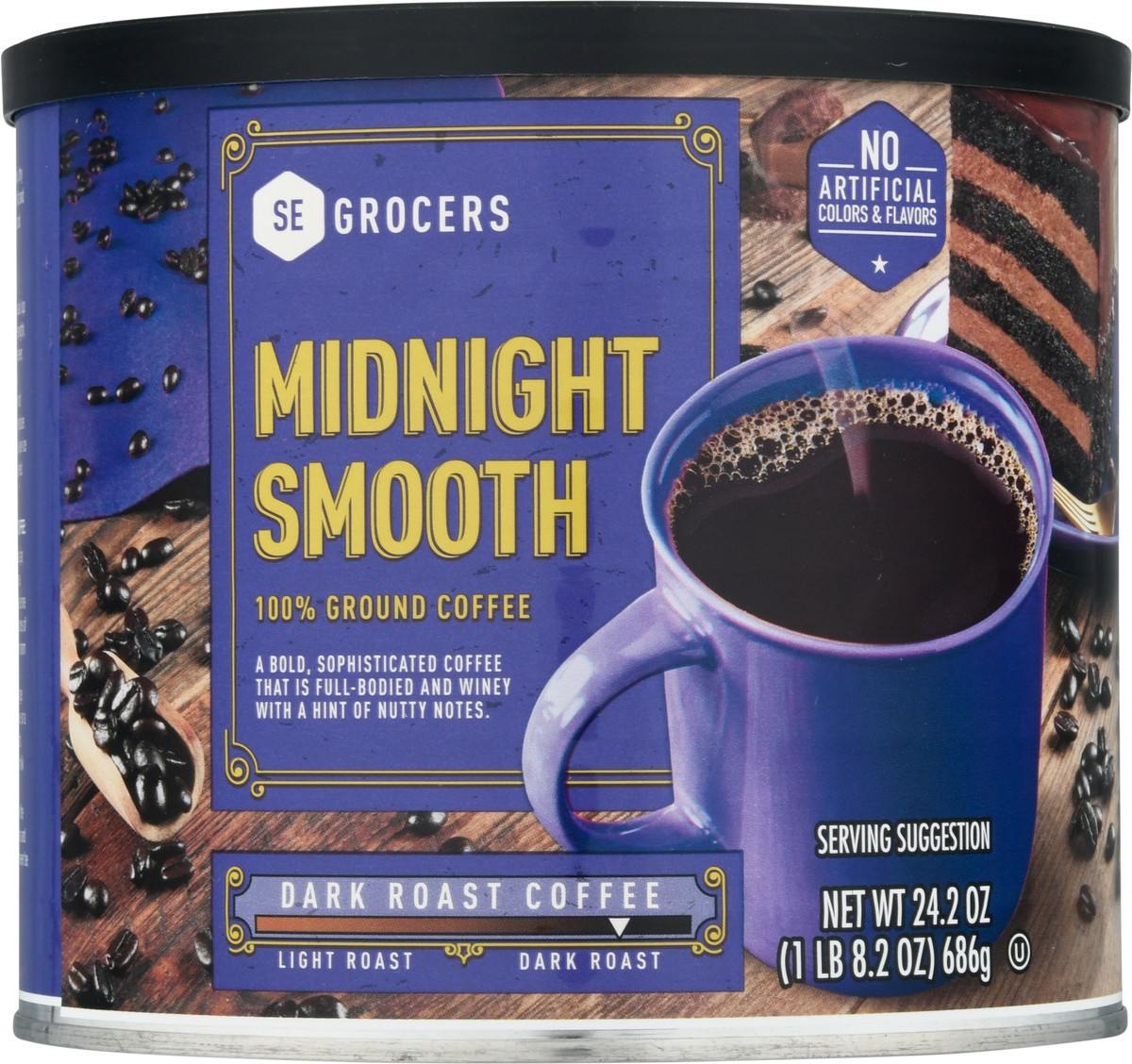 slide 4 of 9, SE Grocers Midnight Smooth- 24 oz, 24 oz