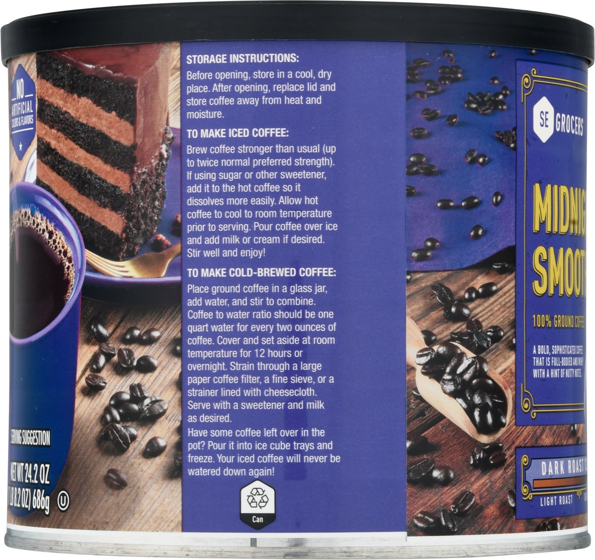 slide 7 of 9, SE Grocers Midnight Smooth- 24 oz, 24 oz