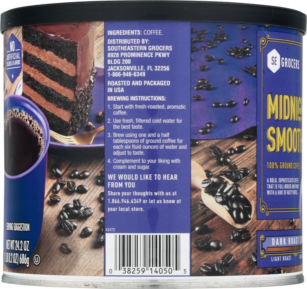 slide 9 of 9, SE Grocers Midnight Smooth- 24 oz, 24 oz