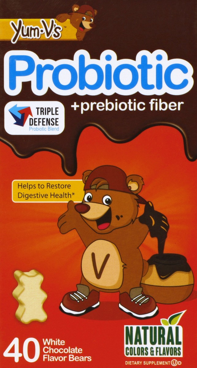 slide 3 of 4, Yum-V's Probiotic + Prebiotic Fiber 40 ea, 40 ct