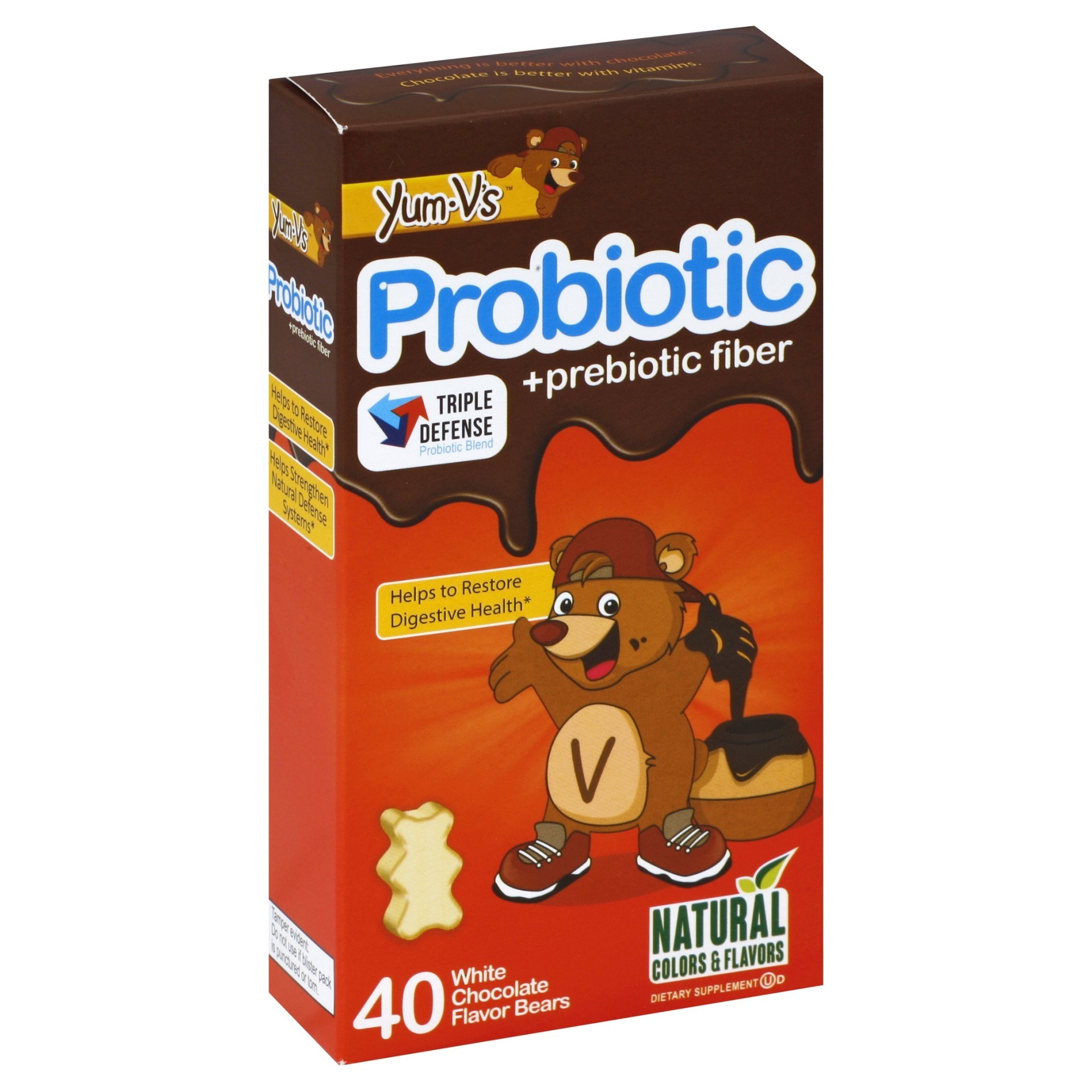 slide 1 of 4, Yum-V's Probiotic + Prebiotic Fiber 40 ea, 40 ct