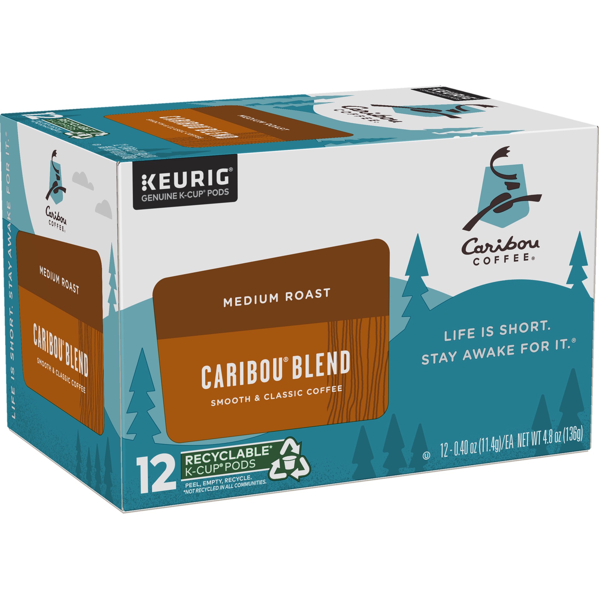 slide 3 of 5, Caribou Coffee Blend Keurig Single-Serve K-Cup Pod, Medium Roast Coffee, 12 ct