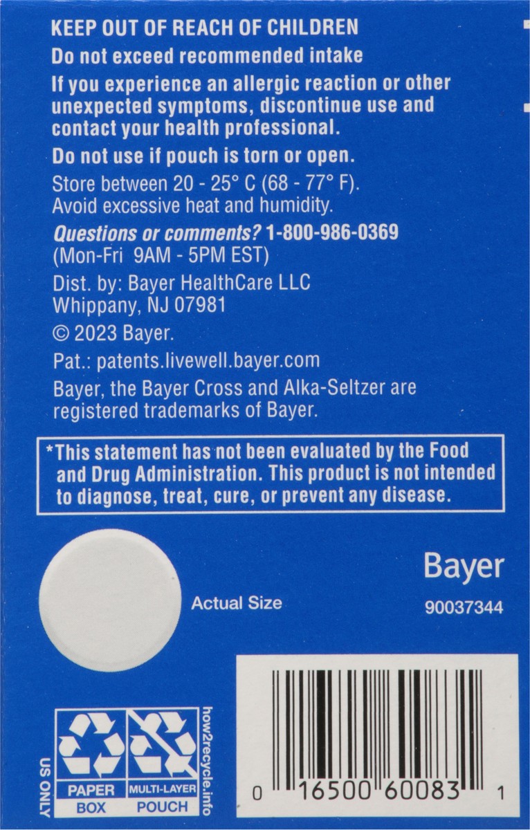 slide 7 of 13, Alka-Seltzer Fizzy Melts 4 in 1 Mixed Berry Upset Stomach Relief 8 - 2 Tablet Pouches, 8 ct