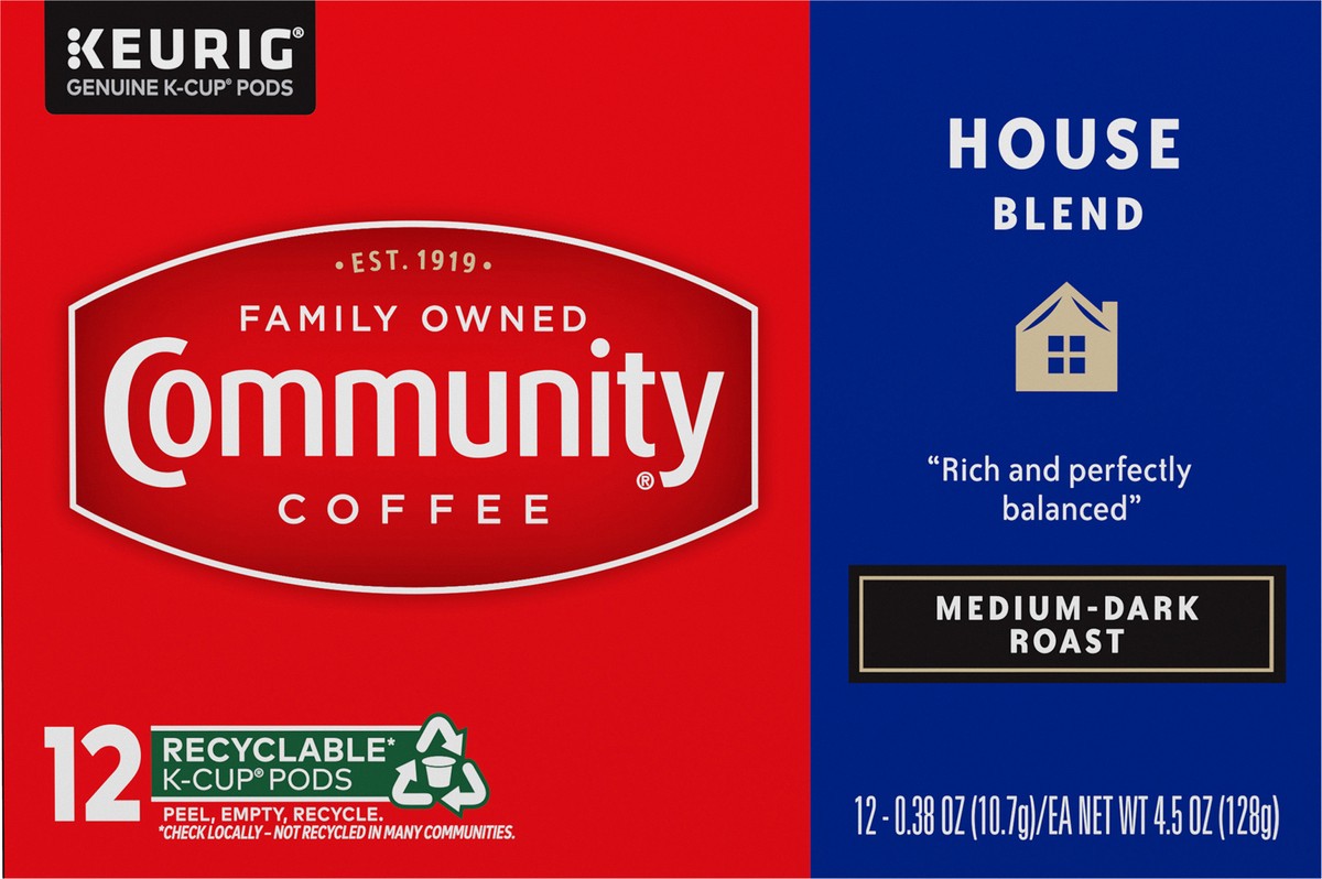 slide 8 of 13, Community Coffee House Blend Single Serve K-Cups - 12 ct, 12 ct