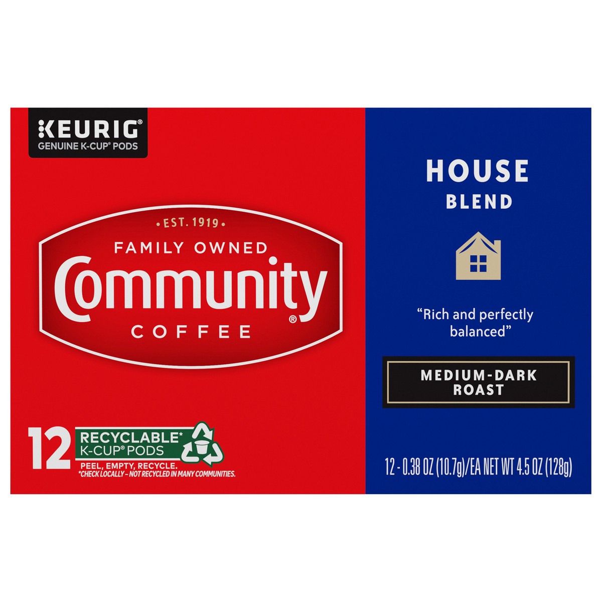 slide 1 of 13, Community Coffee House Blend Single Serve K-Cups - 12 ct, 12 ct