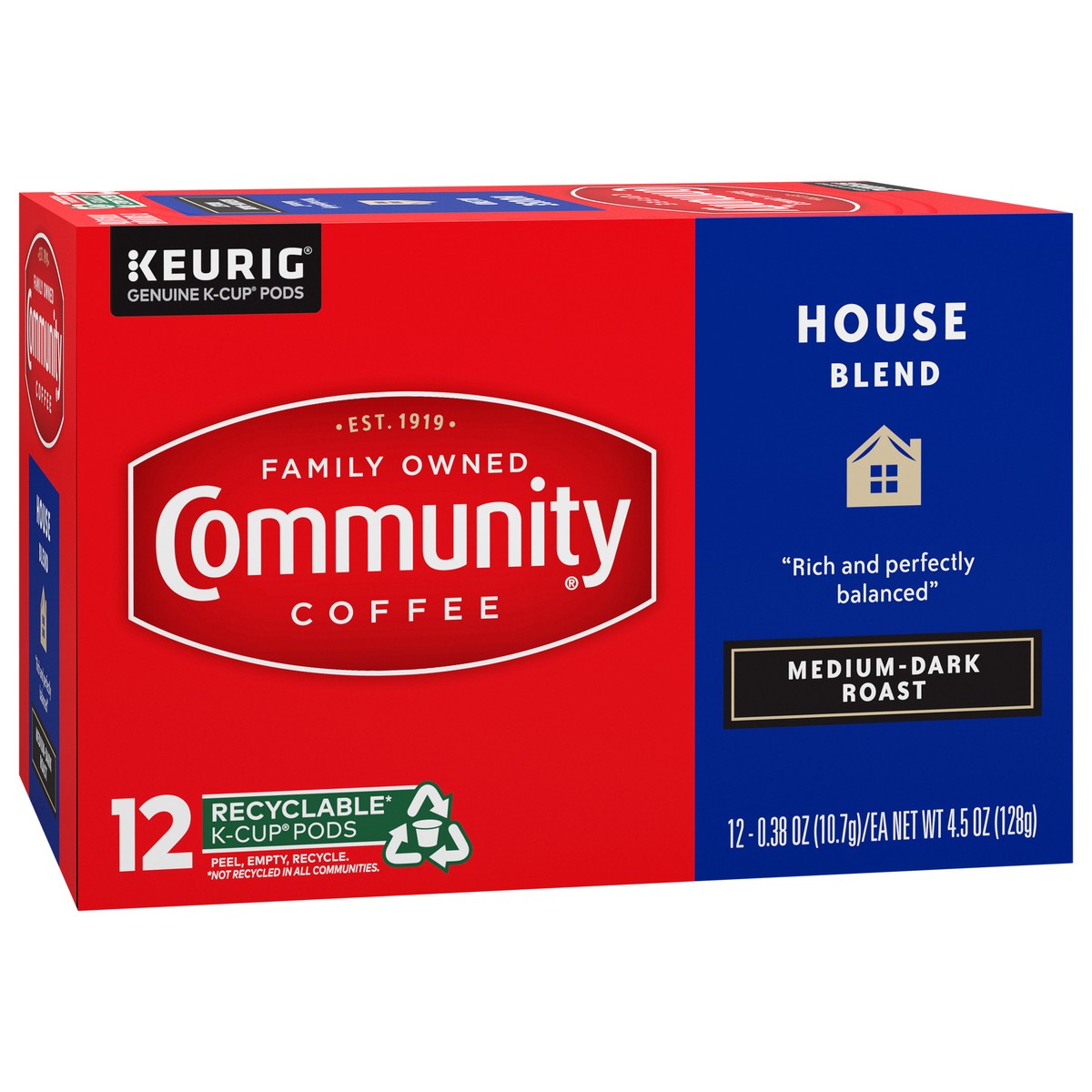 slide 11 of 13, Community Coffee House Blend Single Serve K-Cups - 12 ct, 12 ct