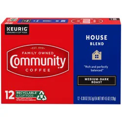 Community Coffee Coffee, Medium-Dark Roast, House Blend, K-Cup Pods