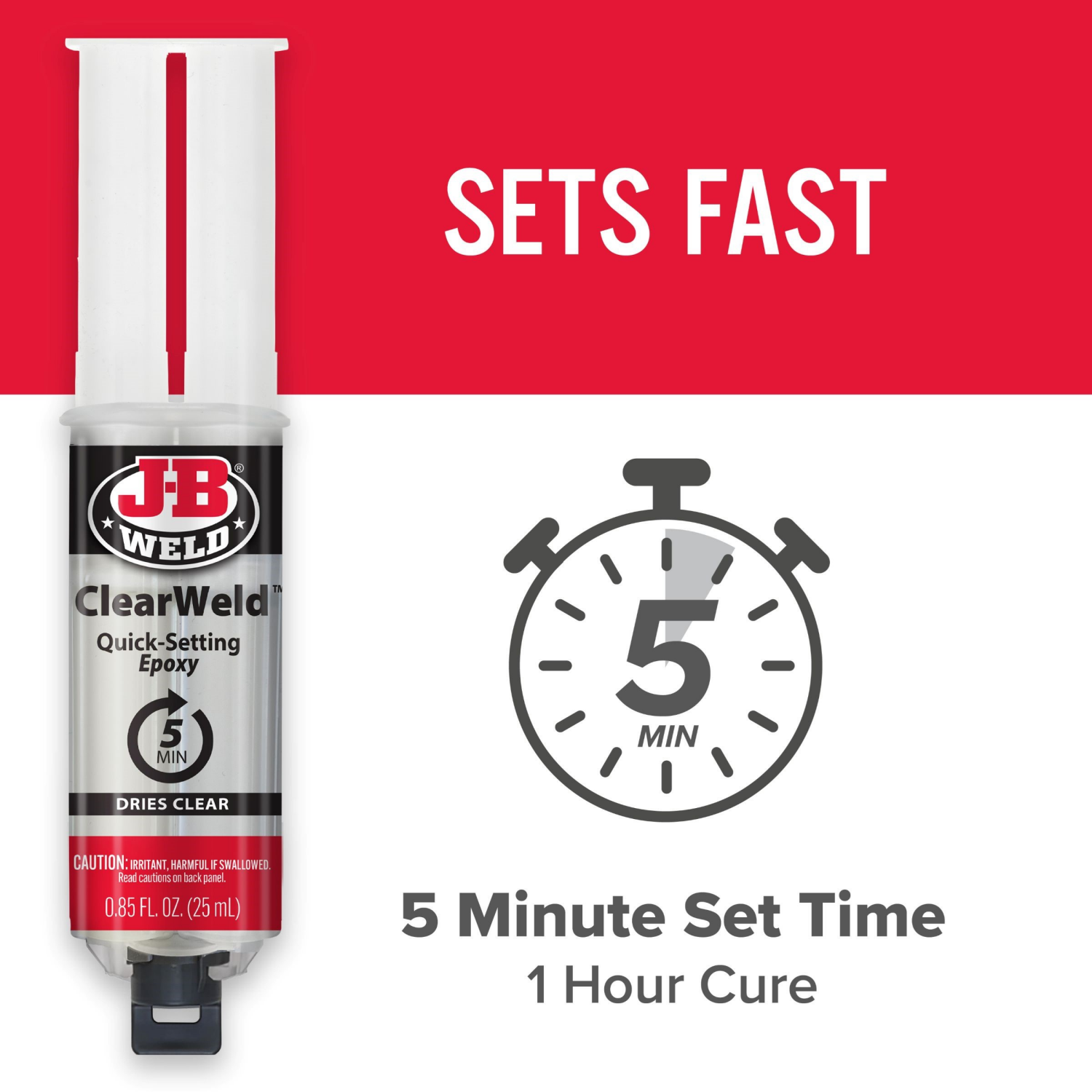 slide 6 of 8, JB Weld J-B Weld Clearweld Syringe 25 Ml., 25 ml