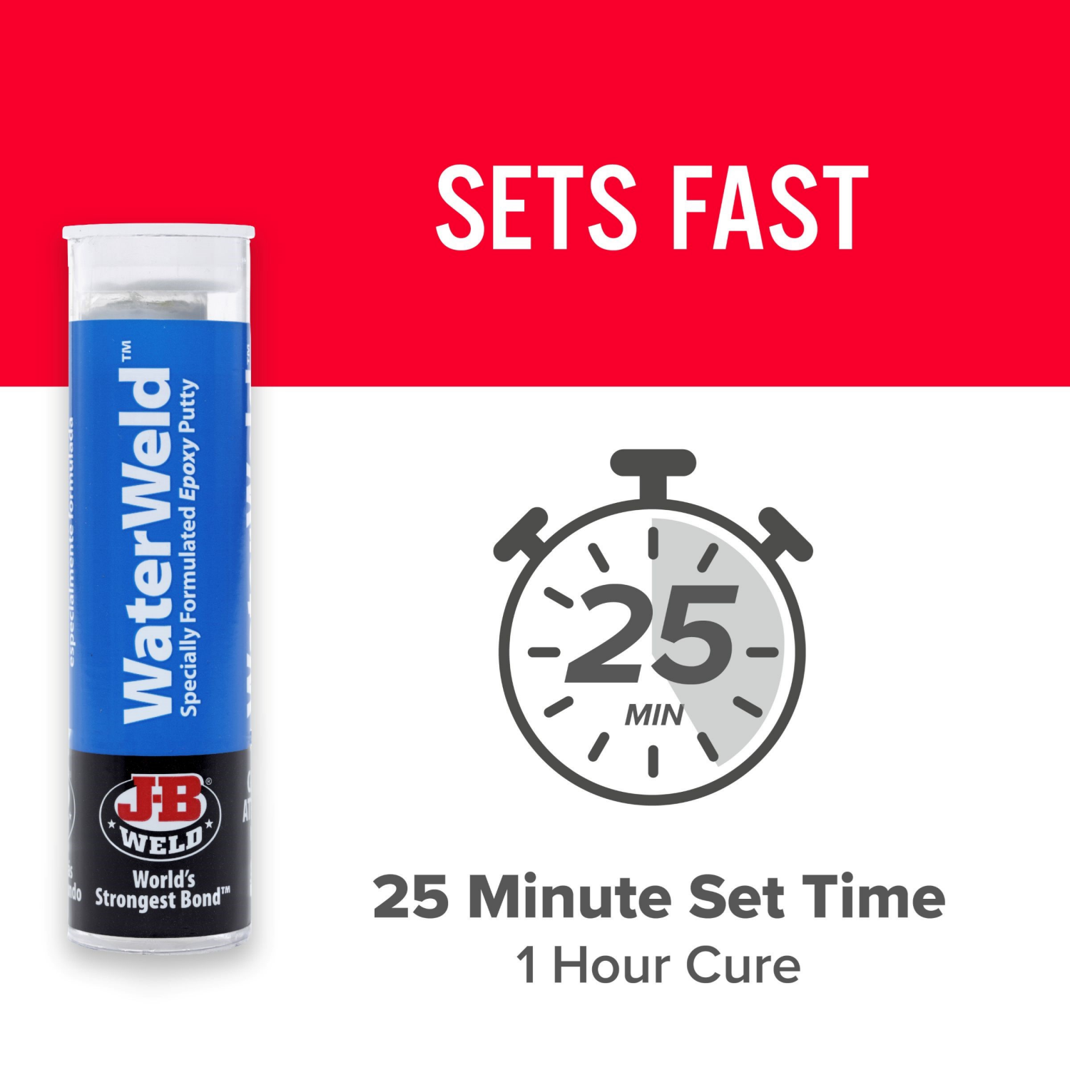 slide 7 of 8, JB Weld J-B Weld WaterWeld Epoxy Putty 2 Oz., 2 oz