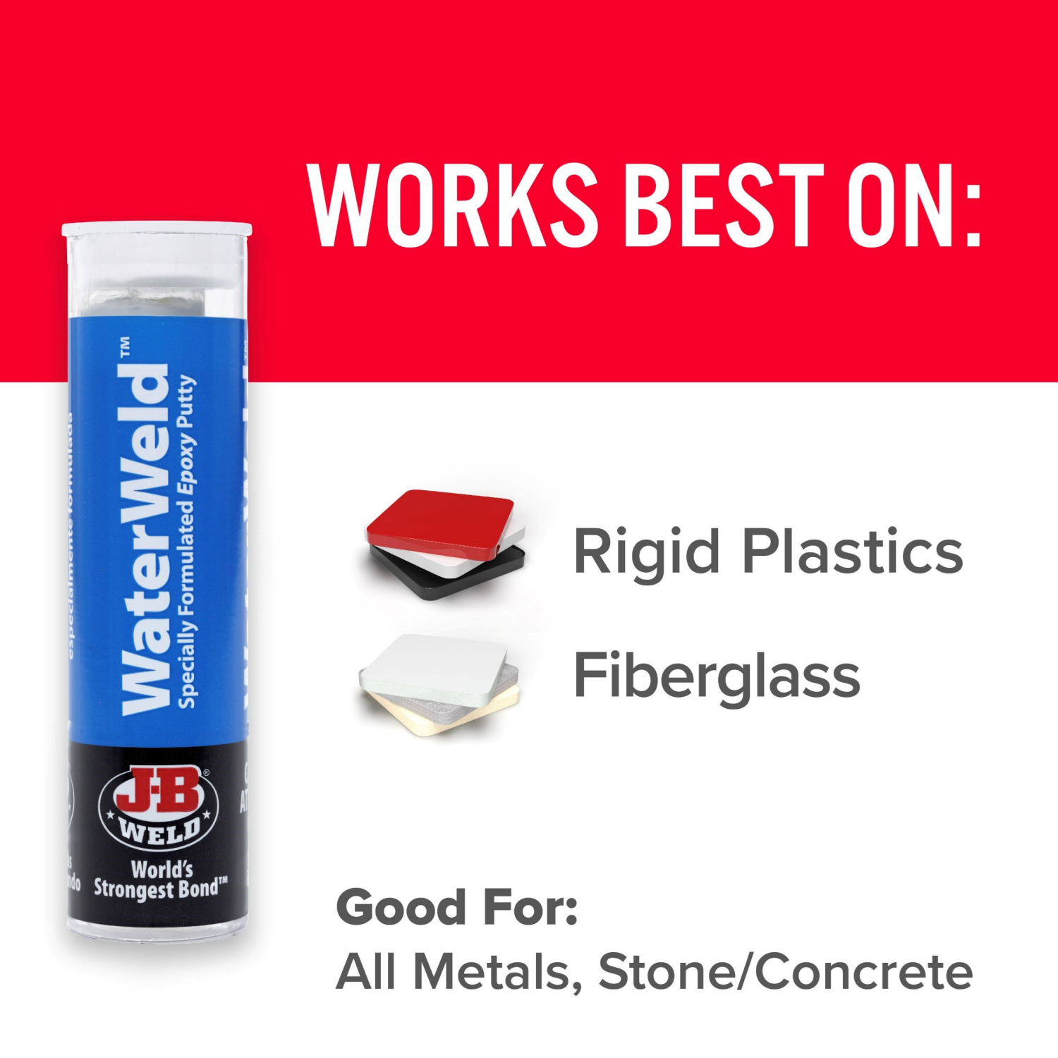 slide 8 of 8, JB Weld J-B Weld WaterWeld Epoxy Putty 2 Oz., 2 oz