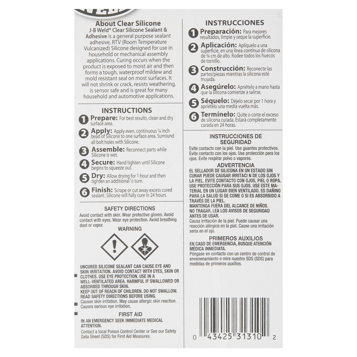 slide 2 of 2, JB Weld J-B Weld Clear RTV Sealant, 1 ct