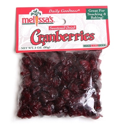 slide 1 of 1, Melissa's Organic Dried Cranberries, 3 oz