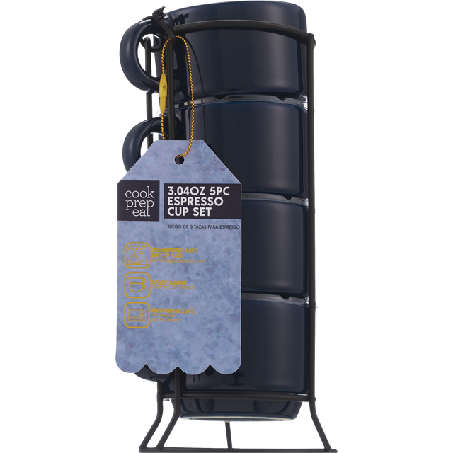 slide 1 of 1, CREATIVE HOME 5Pc Mugs W Stand Set, 5 ct