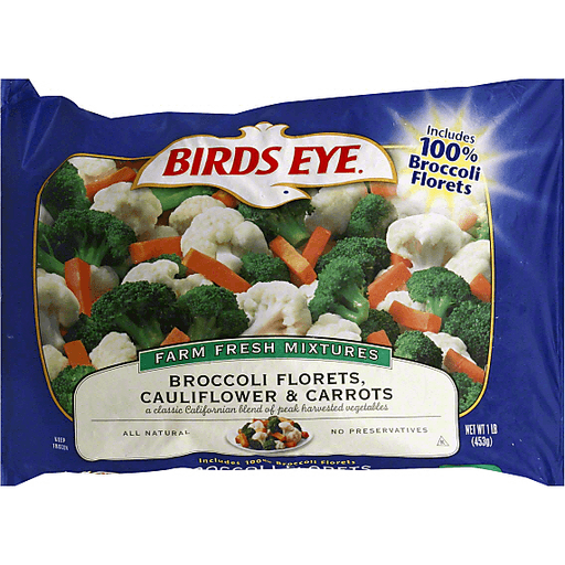 Birds Eye Farm Fresh Mixtures Broccoli Florets Cauliflower Carrots 1 lb