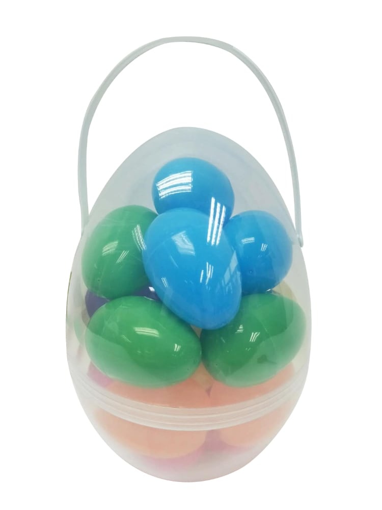 slide 1 of 1, Holiday Home Neon Plastic Fill Eggs - 18 Pack, 3 in